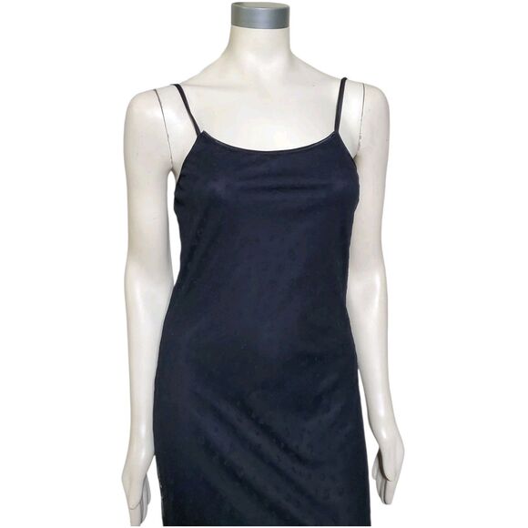 VTG 90s Y2K Maxi Dress Size L Sheer Mesh Overlay  Whimsigoth Witchy Byer Too - Picture 2 of 13